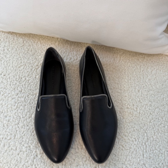 Veronica Beard Black Leather and Zipper Griffin Loafer, NWOT, Size 10 - Picture 2 of 6